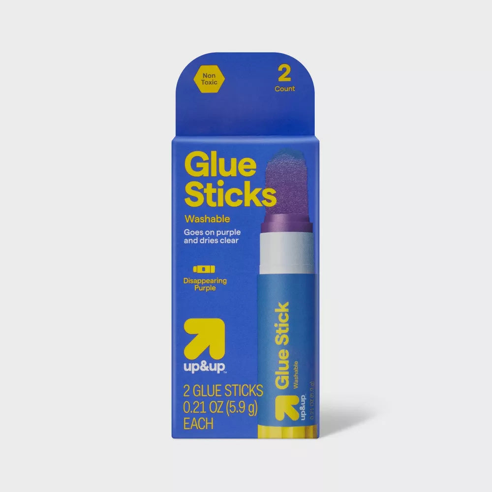 Glue Stick 2ct Disappearing Purple