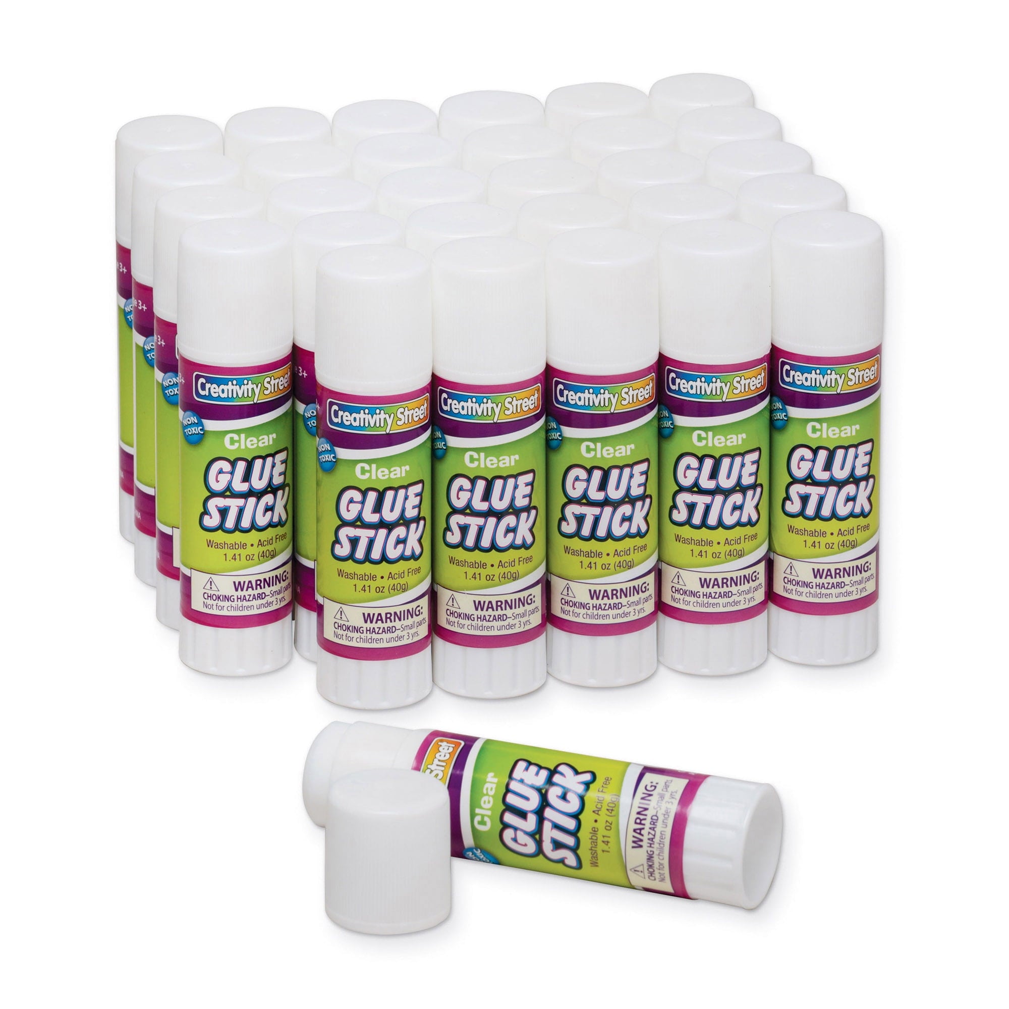 Glue Sticks, 30 Clear, 1.41 oz