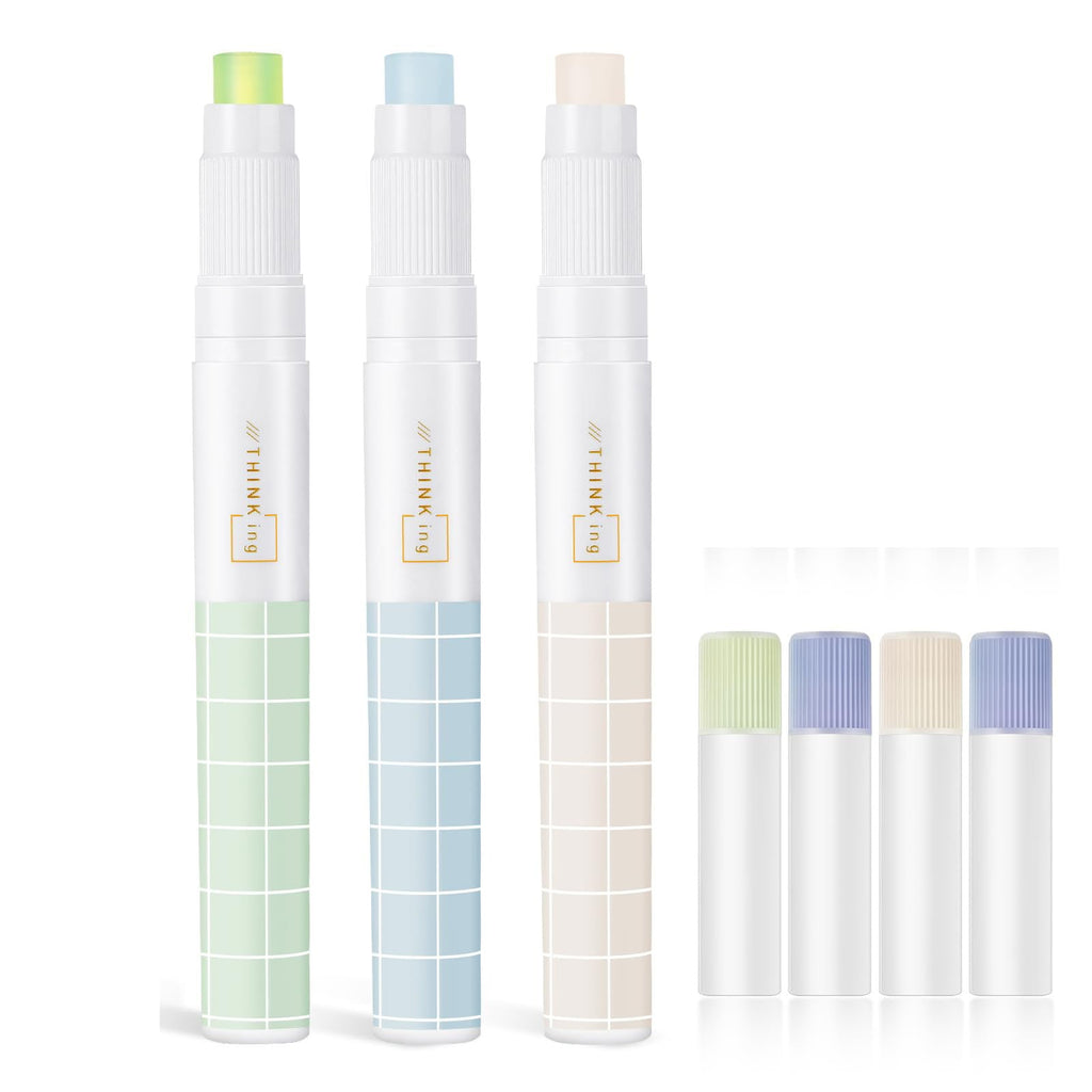 Ljxge White Grid Design Glue Stick Refills, Precision Tip Replacement Cartridges for Paper Crafts,Scrapbooking & DIY Projects, Compatible with Standard Glue Applicators, Smooth & No Mess