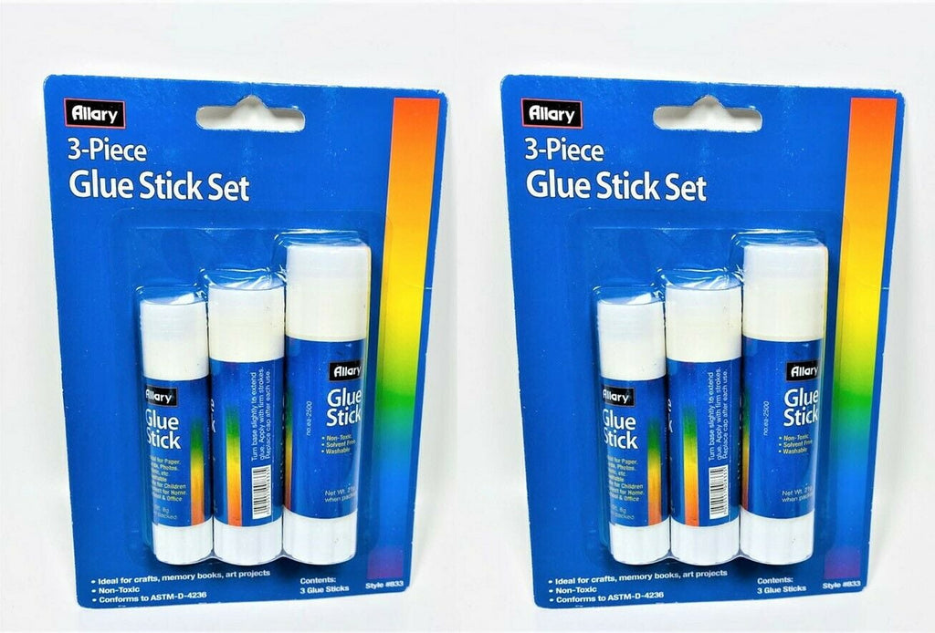 Lot of 2 Allary 3 Piece Glue Stick Set