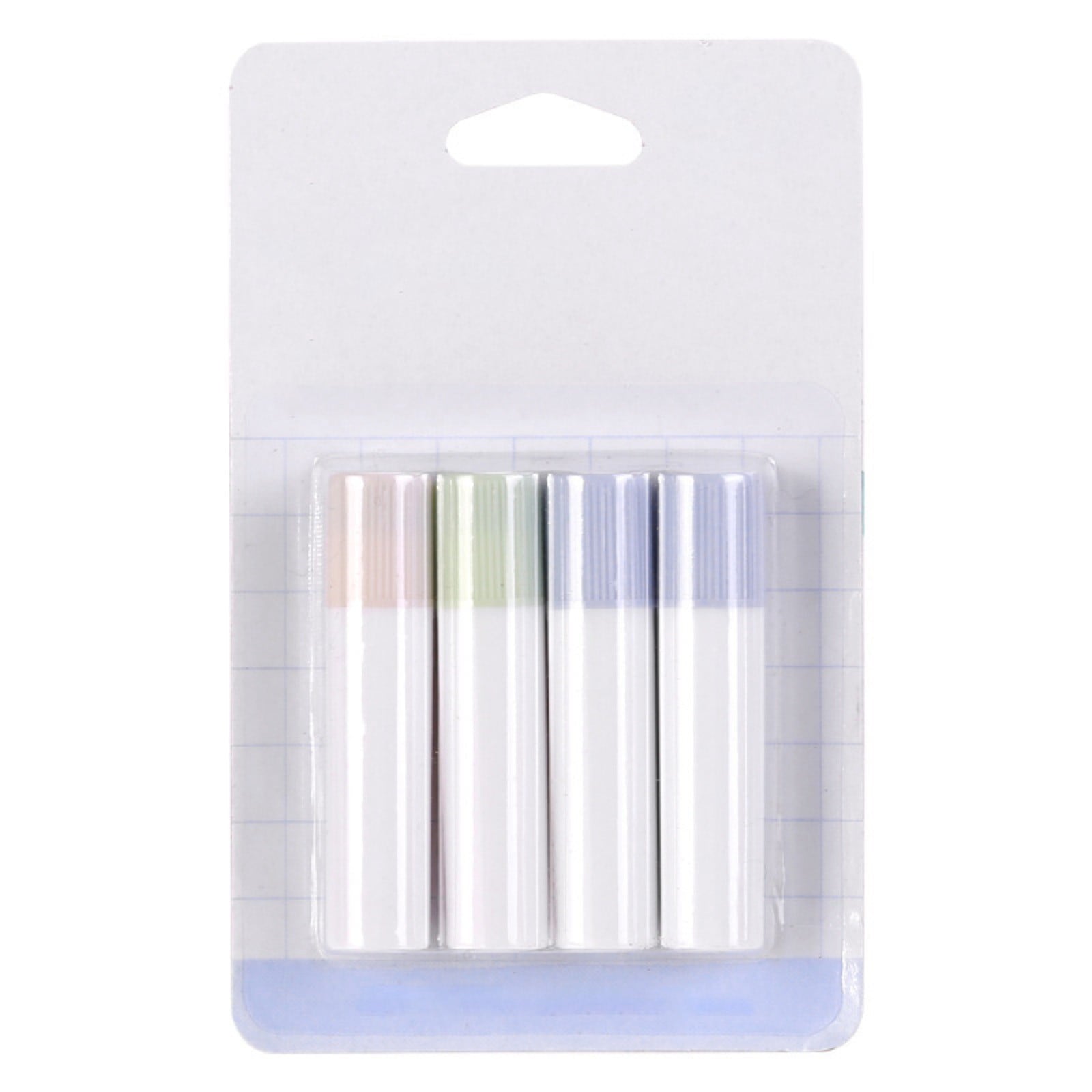 Ngheia Pen-Shaped Glue Stick Refill, Pen Glue 4 Pack Replacement Cartridges Grid Pattern Design Colors Compatible with Standard Pen Glue Applicators, 1 Card Glue Stick (4Pcs)