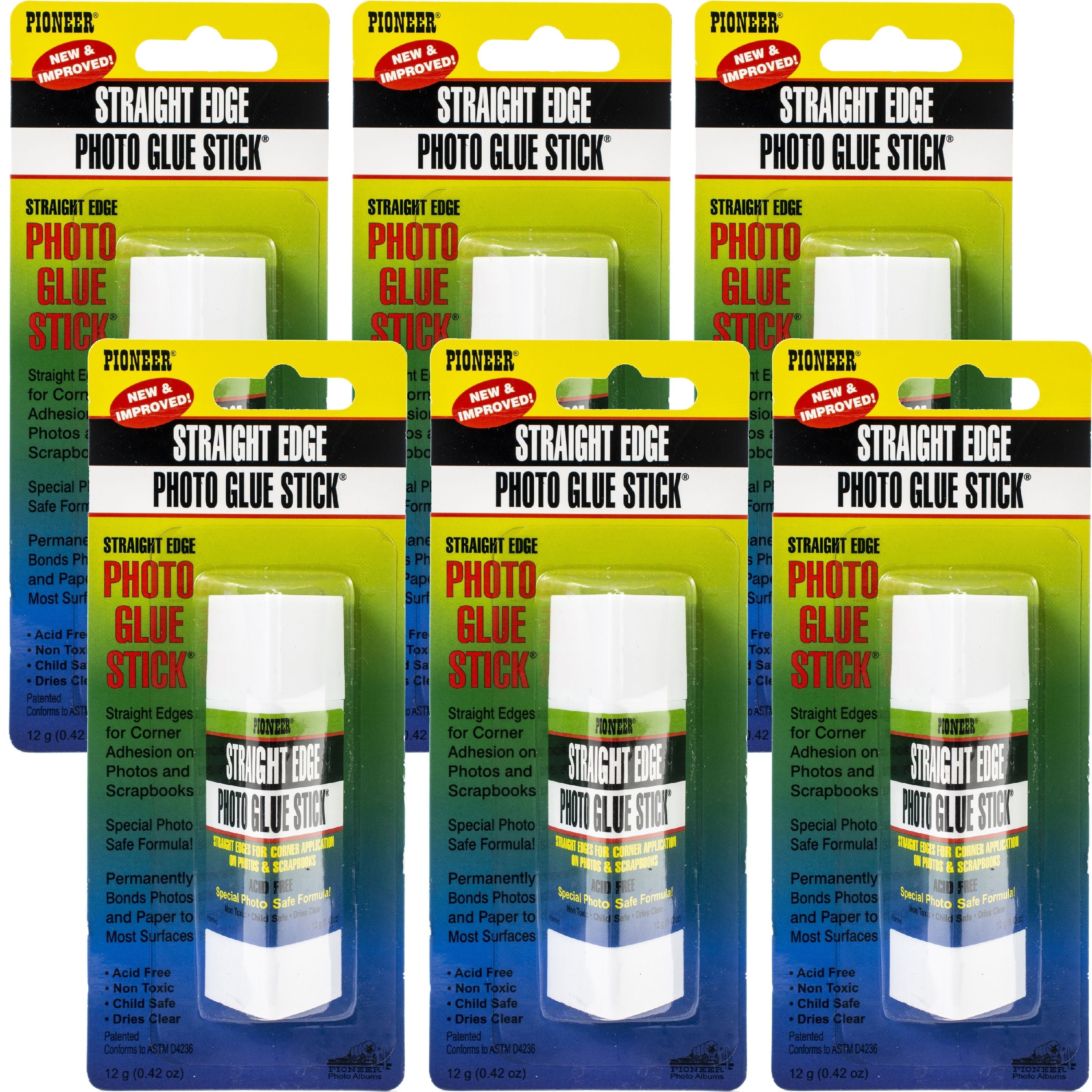 Photo Glue Stick Square Dual Edge .71oz-Multipack Of 6