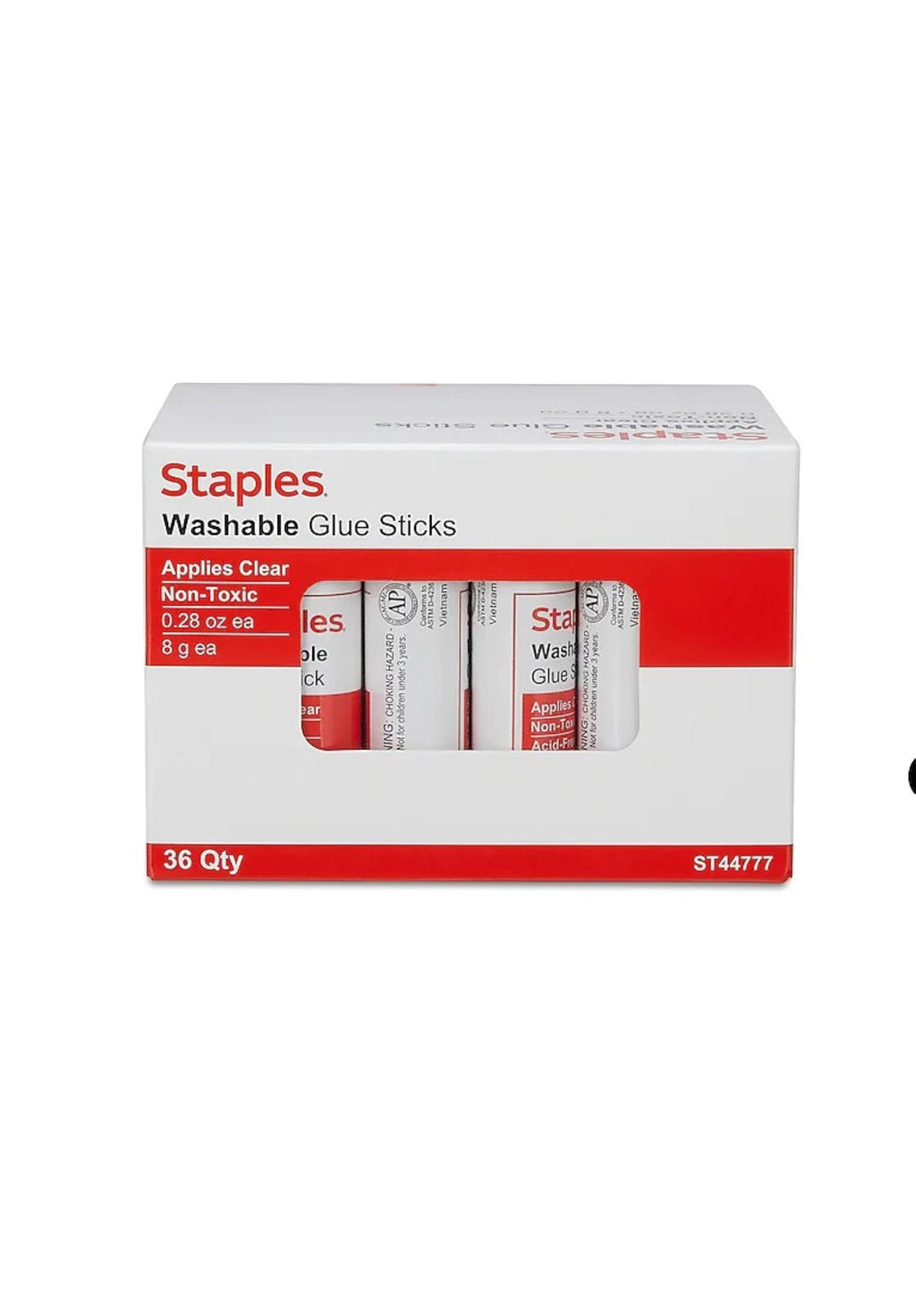 Staples 36PK GLUE STICK CLEAR 8G X 36 2348529