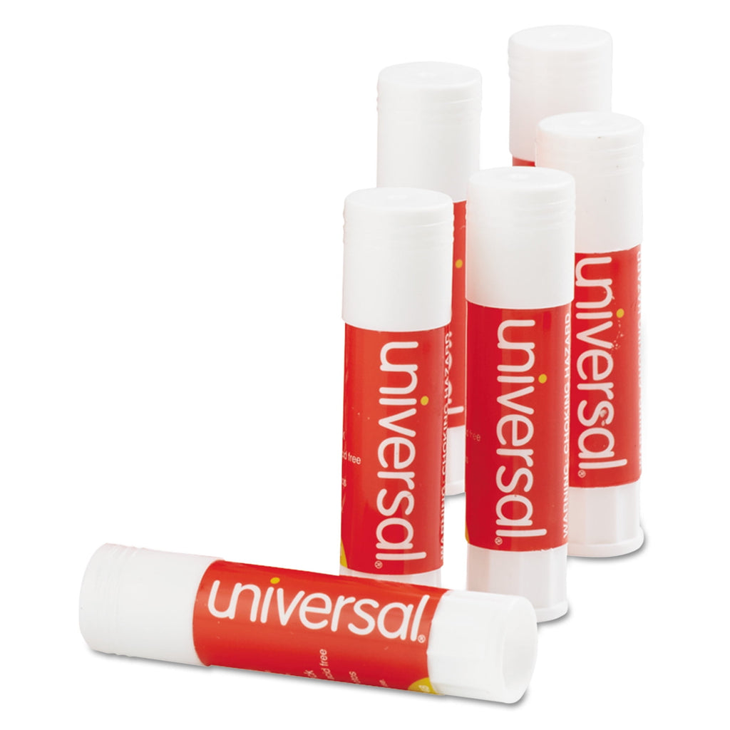 Universal Glue Stick, .28 oz, Stick, Clear, 12/Pack