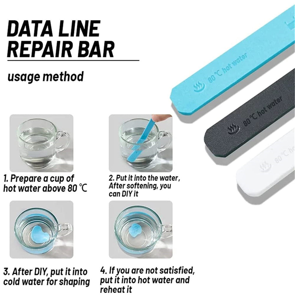 Multi-Purpose Moldable Glue Stick - DIY Plastic Repair Kit - Heatable Softening Rubber Strip for Fixing and Crafting