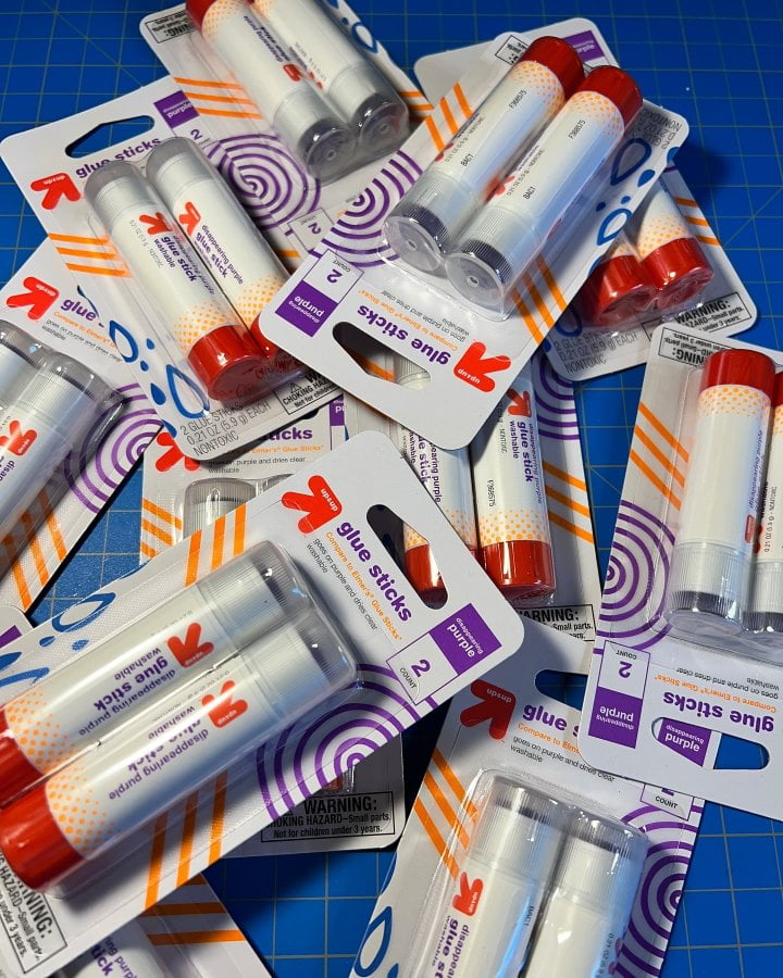 Glue Stick 2ct Disappearing Purple