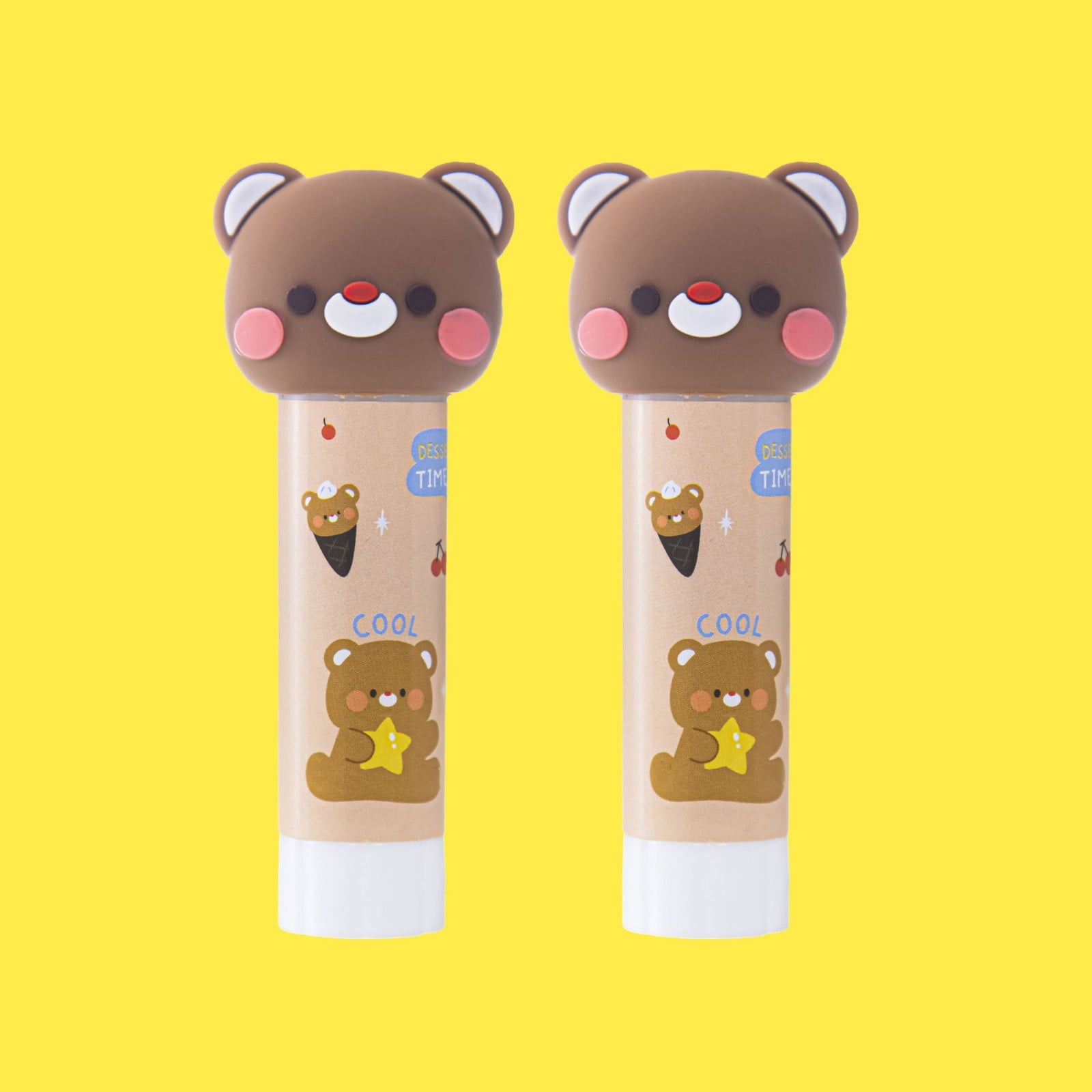 Cute Animal Shaped Glue Stick，Solid Glue， Yxwen 1*Glue Stick De Pegamento Transparente Permanente 0.29 Oz Paquete De 1 Brown Bear