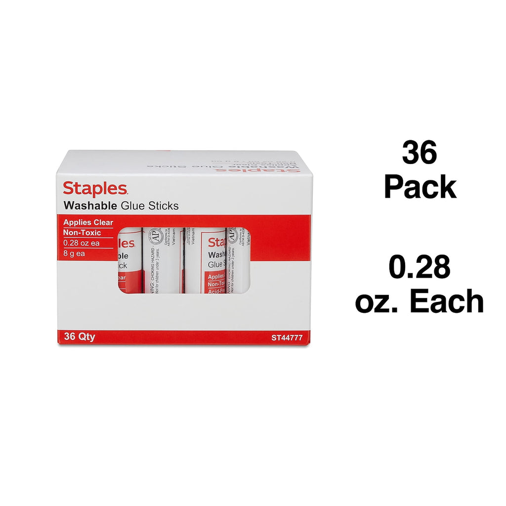 Staples 36PK GLUE STICK CLEAR 8G X 36 2348529