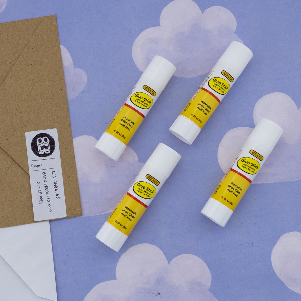 BAZIC Glue Stick 8g/0.28 Oz, White Glue Sticks, Acid Free for Photos Paper Art Craft (30/Pack), 20-Packs