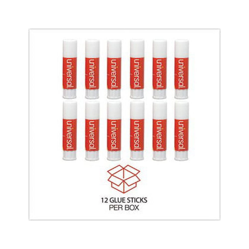 Glue Stick 0.28 oz, Applies and Dries Clear, 12/Pack