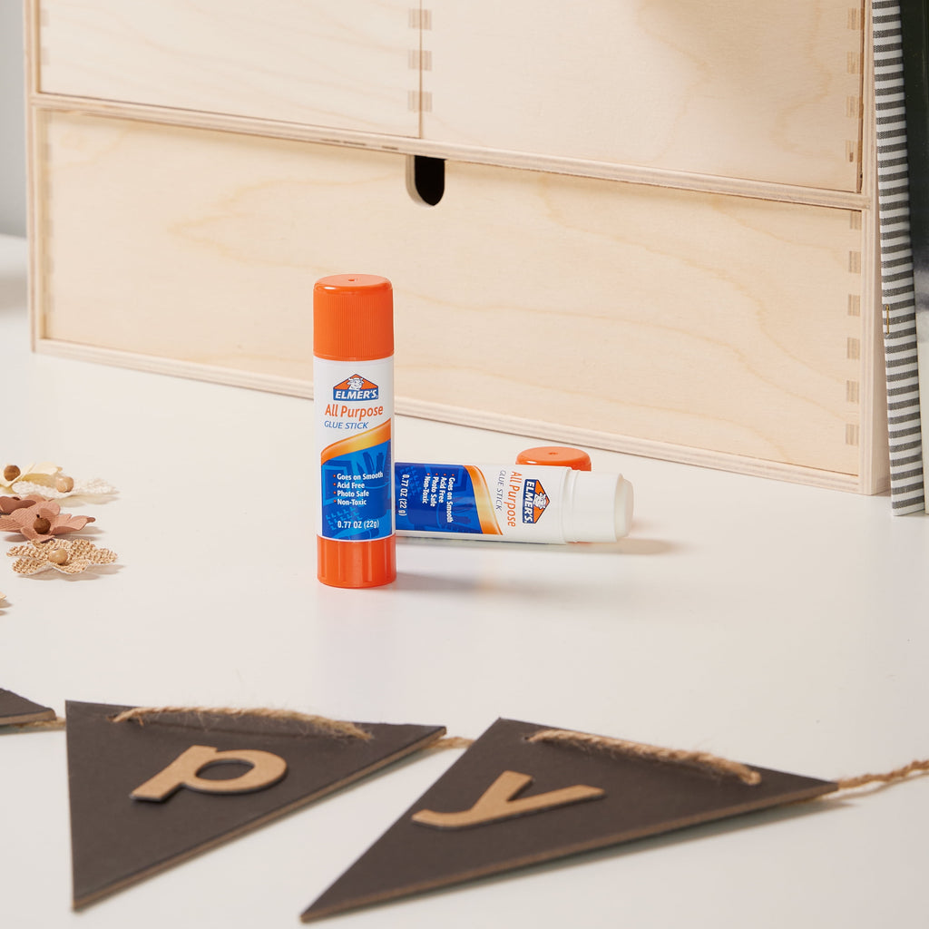 Elmer's All-Purpose Permanent Glue Stick, White Application, 0.21 oz., 24 Pack