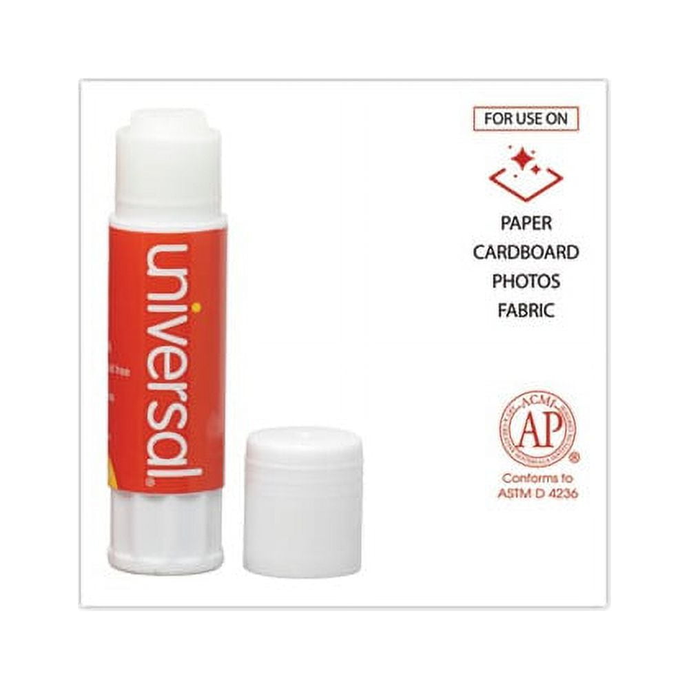 Glue Stick 0.28 oz, Applies and Dries Clear, 12/Pack