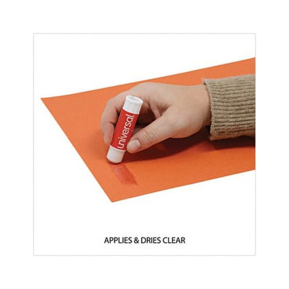 Glue Stick 0.28 oz, Applies and Dries Clear, 12/Pack