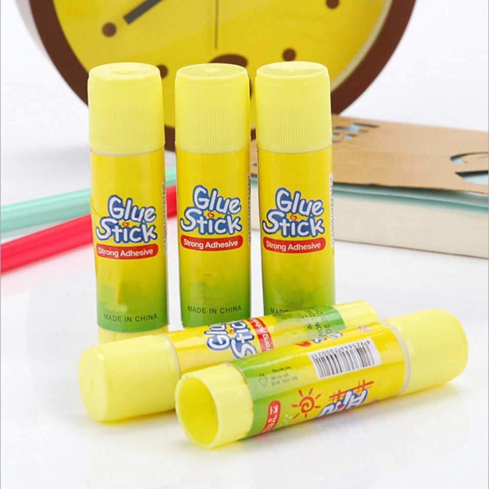 LEORX 12pcs Strong Adhesive Glue Sticks for Students Yellow Color Practical Stationery Supplies 9g Each