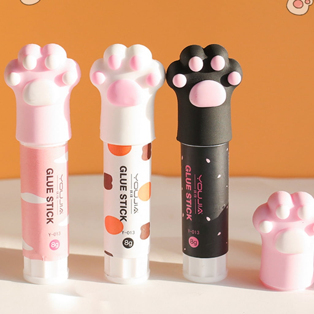 FAIOIN Cute for Cat Claw Quick Stick Solid Glue Kawaii Stick Solvent Non Toxic Multi Us
