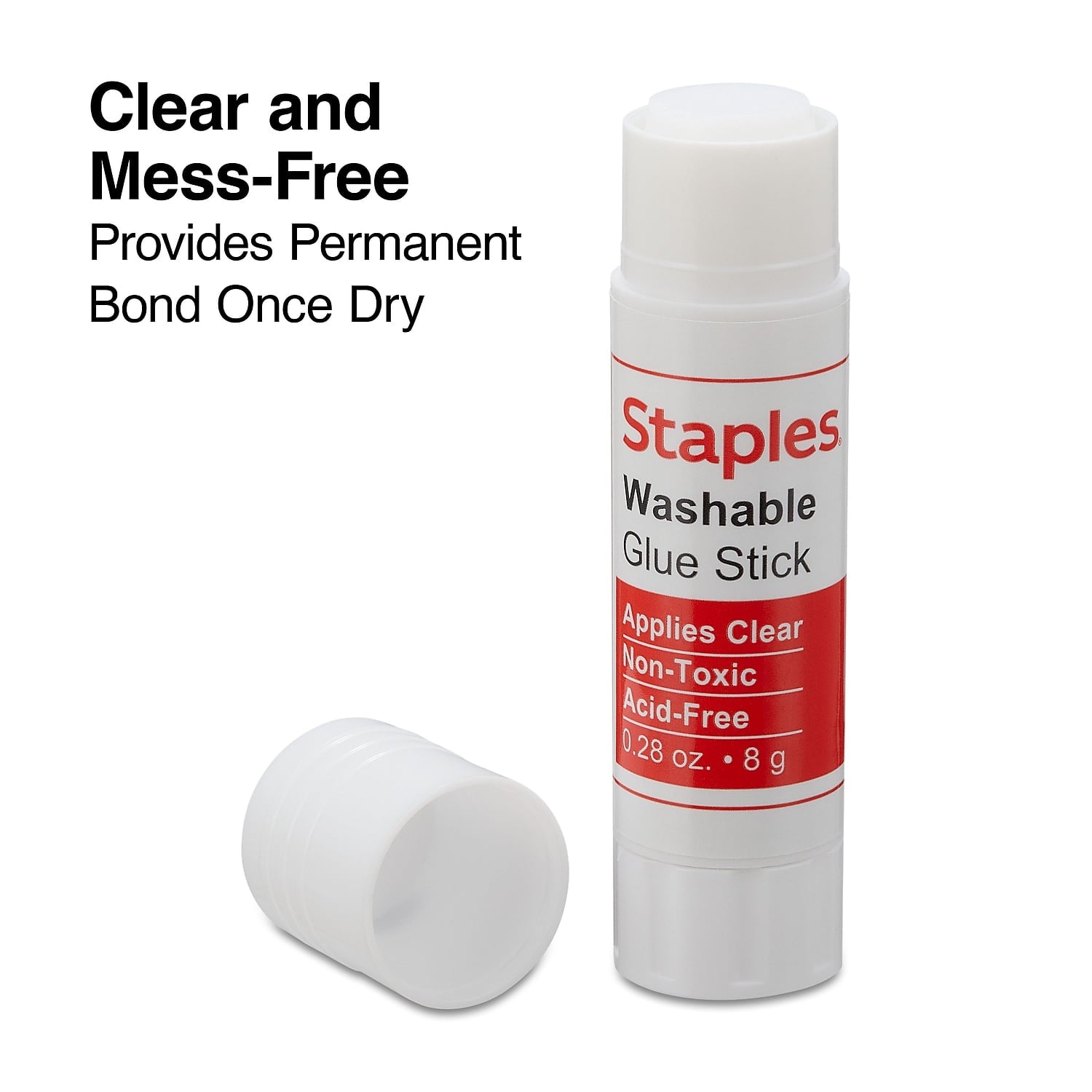 Staples Washable Glue Sticks 0.28 oz. 12/Carton ST10445/10445VS