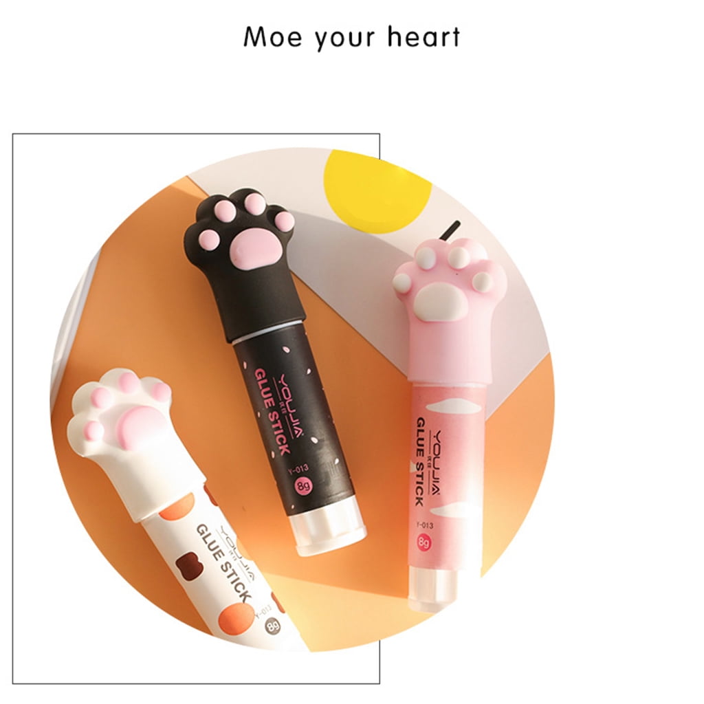 FAIOIN Cute for Cat Claw Quick Stick Solid Glue Kawaii Stick Solvent Non Toxic Multi Us