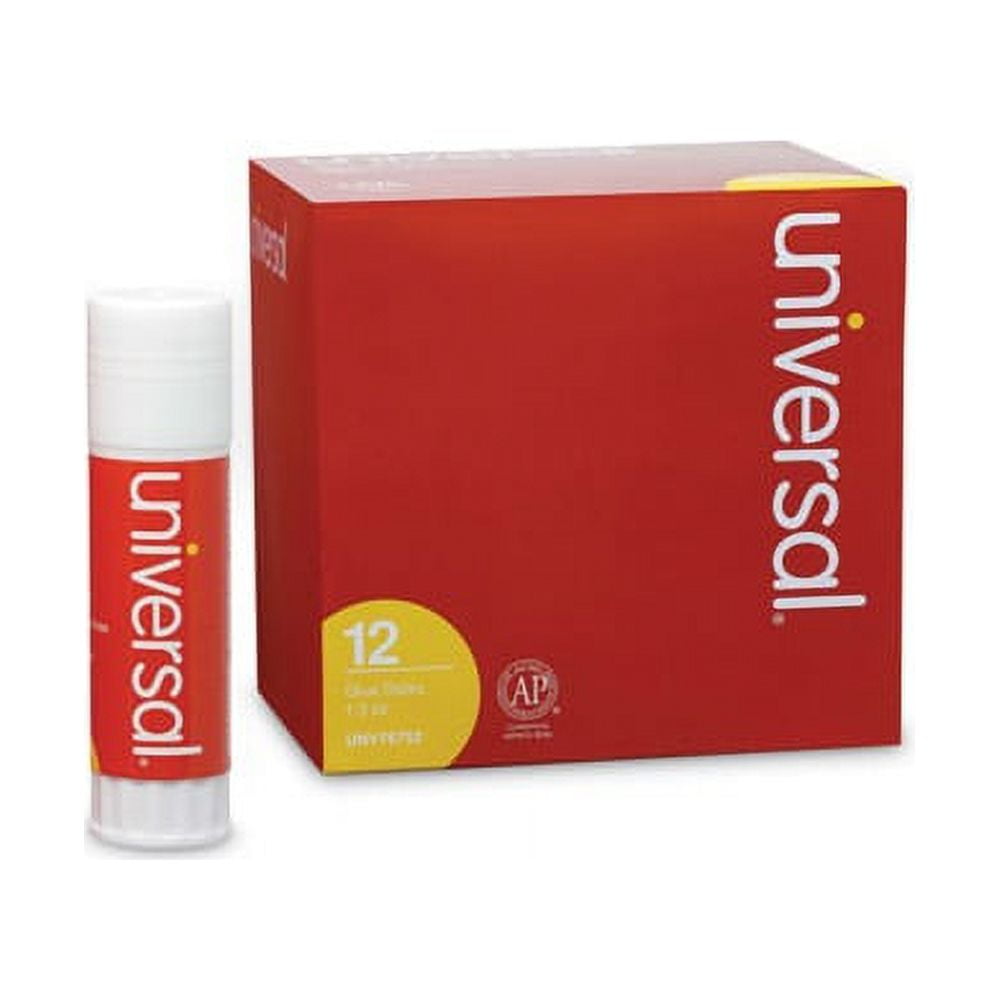 Glue Stick 1.3 oz, Applies and Dries Clear, 12/Pack