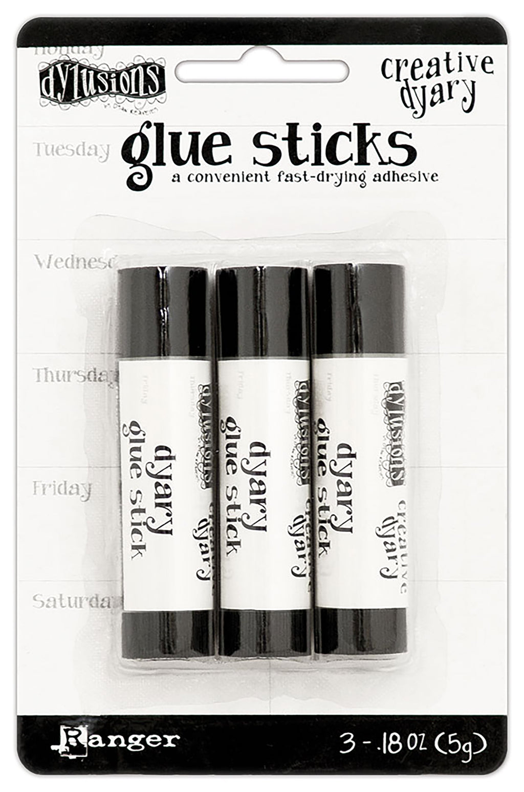 Dylusions Creative Dyary Mini Glue Sticks-3/Pkg
