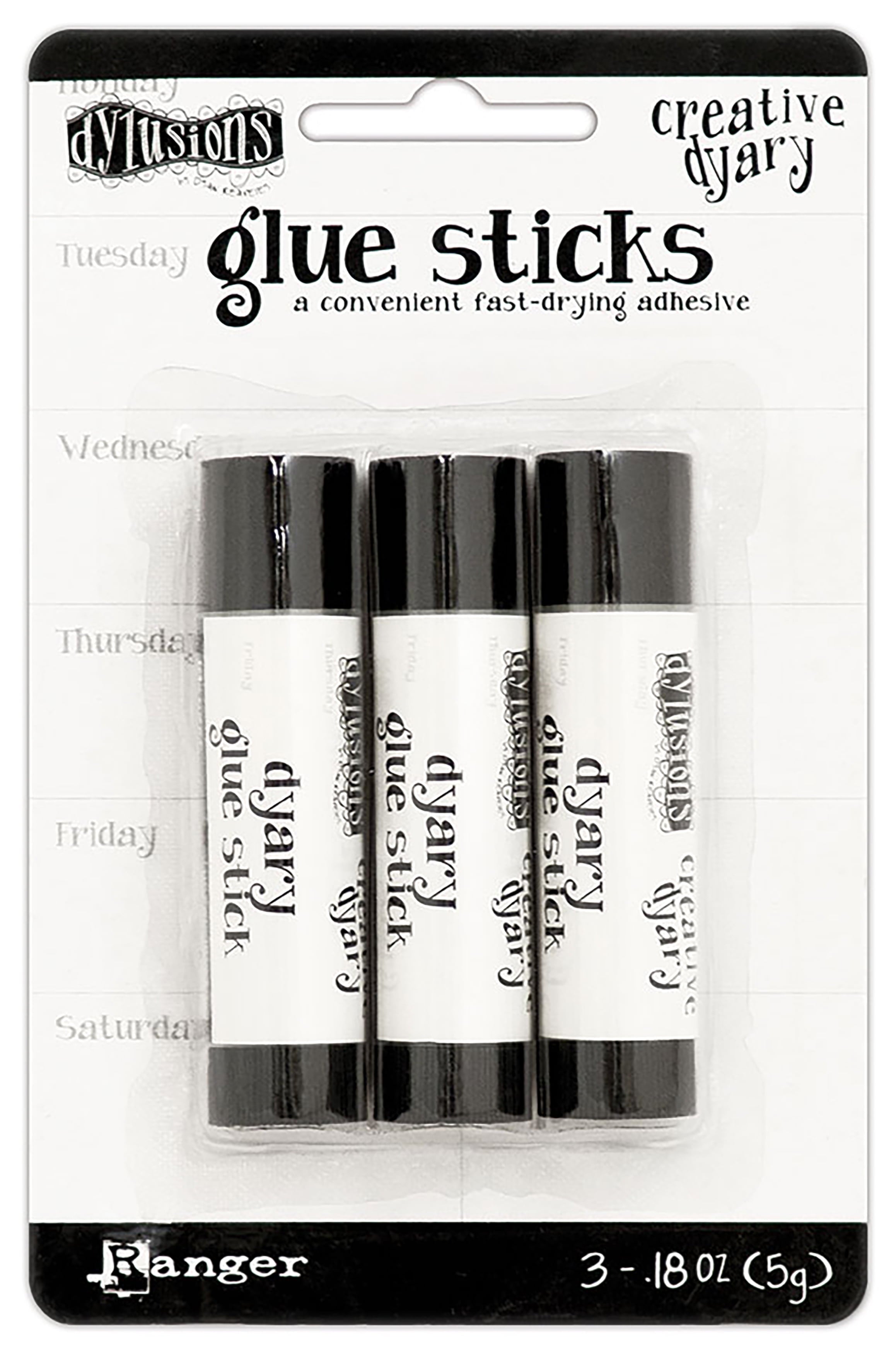 Dylusions Creative Dyary Mini Glue Sticks-3/Pkg
