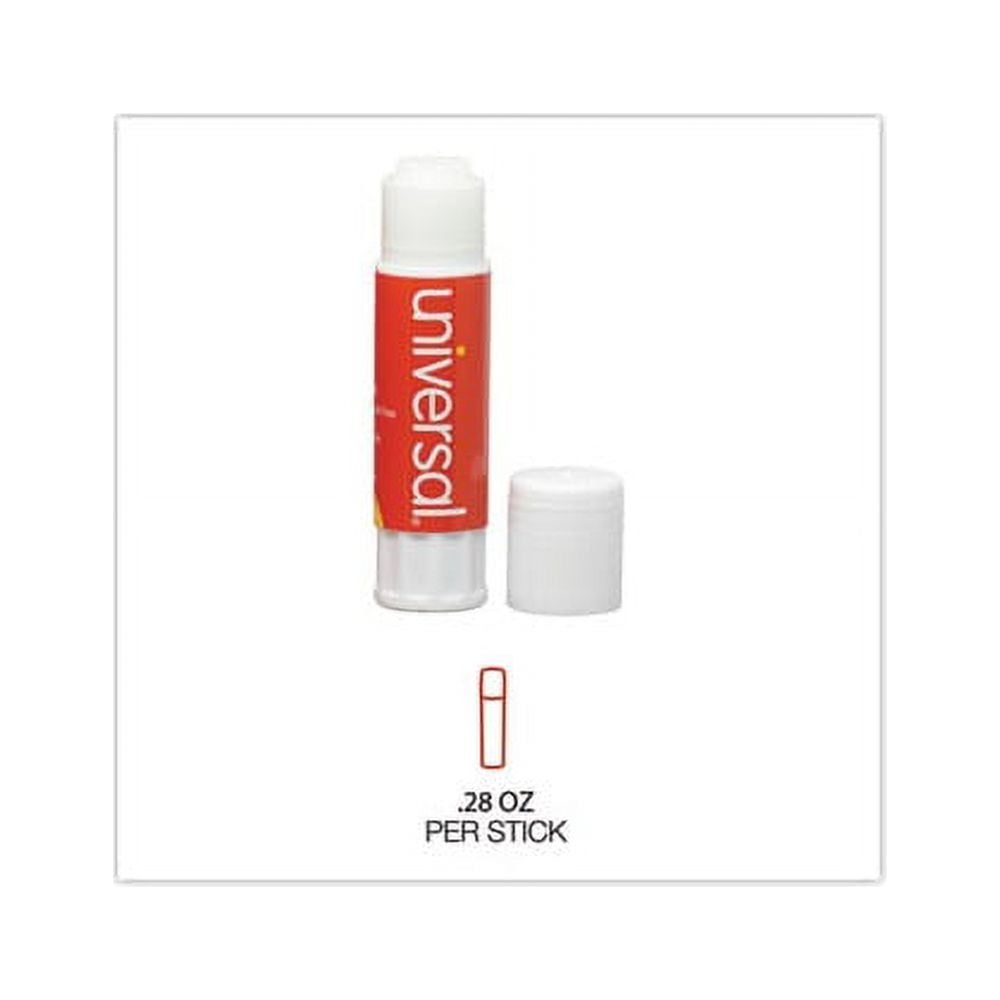 Glue Stick 0.28 oz, Applies and Dries Clear, 12/Pack