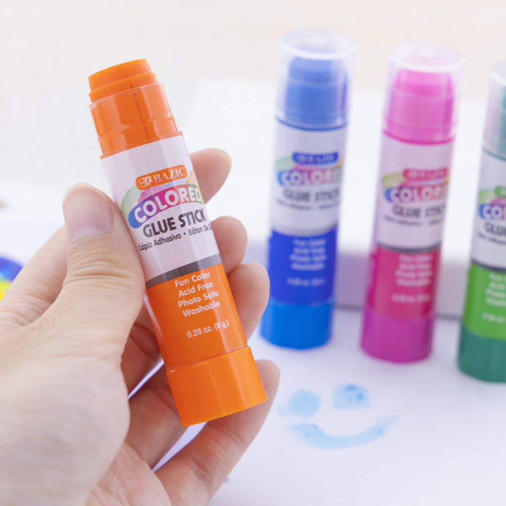 BAZIC Washableed Glue Stick 8g/0.28 Oz, Acid Glue Sticks (4/Pack), 1-Pack