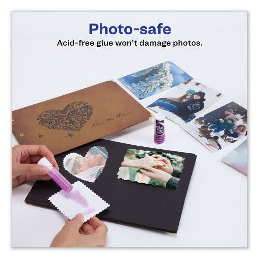 Permanent Glue Stic Value Pack, 0.26 Oz, Applies Purple, Dries Clear, 18/pack | Bundle of 5 Packs