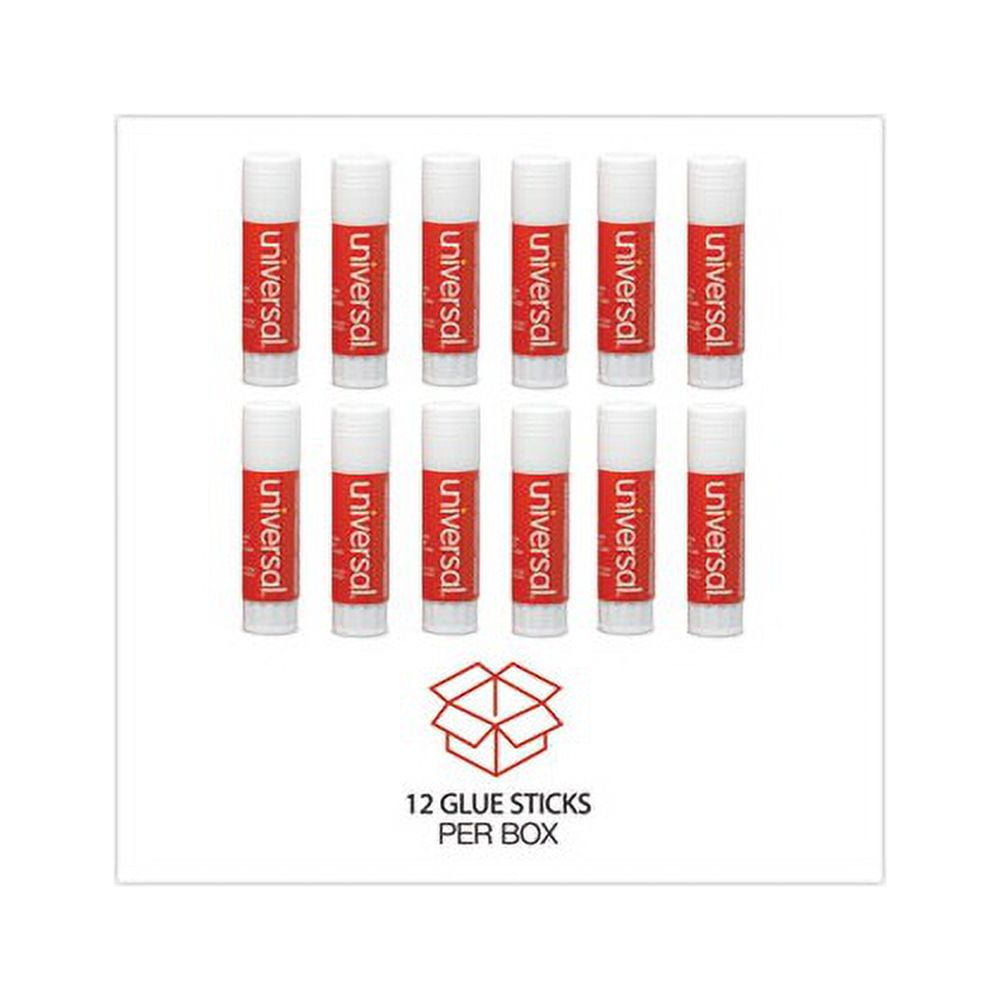 Glue Stick 1.3 oz, Applies and Dries Clear, 12/Pack