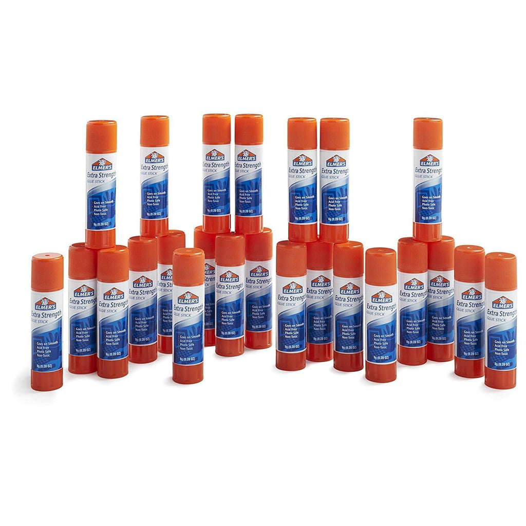 Extra Strength Glue Sticks, Washable, 8 Grams, 24 Count