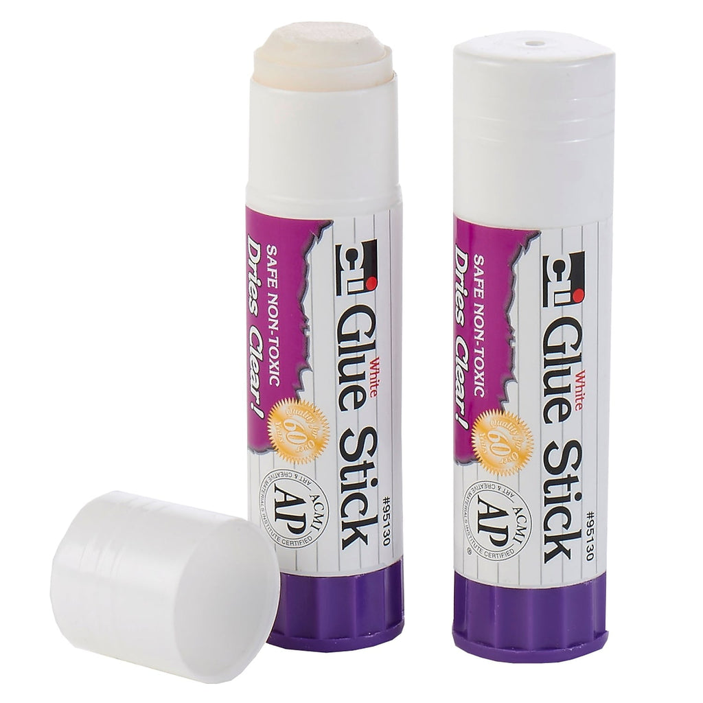 Charles Leonard CHL95130 1.3 oz Economy Glue Sticks, White - Pack of 12