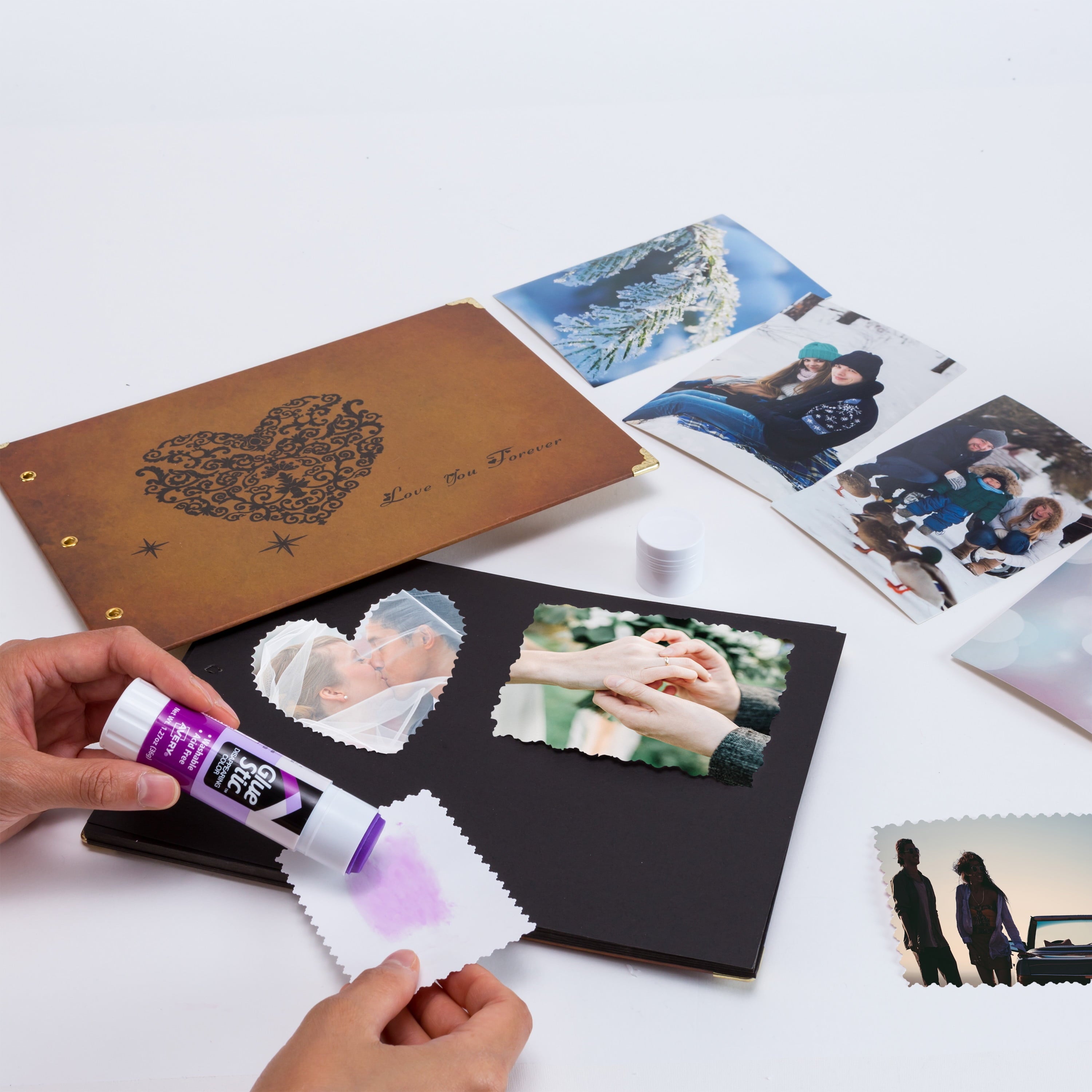 Avery Glue Stick Disappearing Purple, Washable, Permanent, 6 per Pack, 2 Packs, 12 Total (98071)