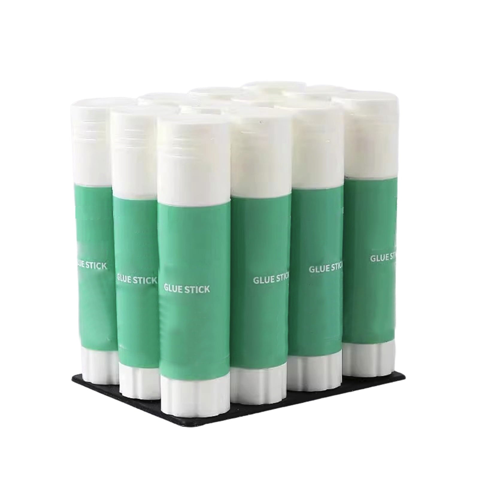 Glue Sticks Value Pack 0.32oz Each | Bulk Set of 12 | White All-Purpose, Dries Clear, Smooth Application, Multicolor Plastic | Craft, Office, Home Use | 8x2x2cm