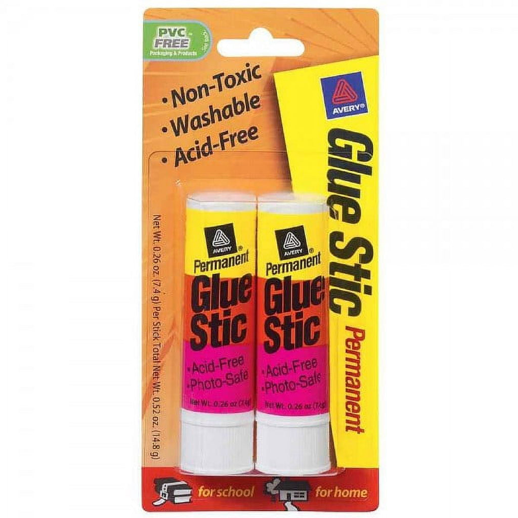 Avery Glue Stic Washable Nontoxic 0.26 oz (Pack of 36)